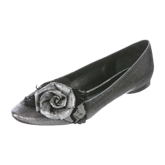 Louis Vuitton Flower Lace Trim Flats 36.5 - Picture 2 of 9